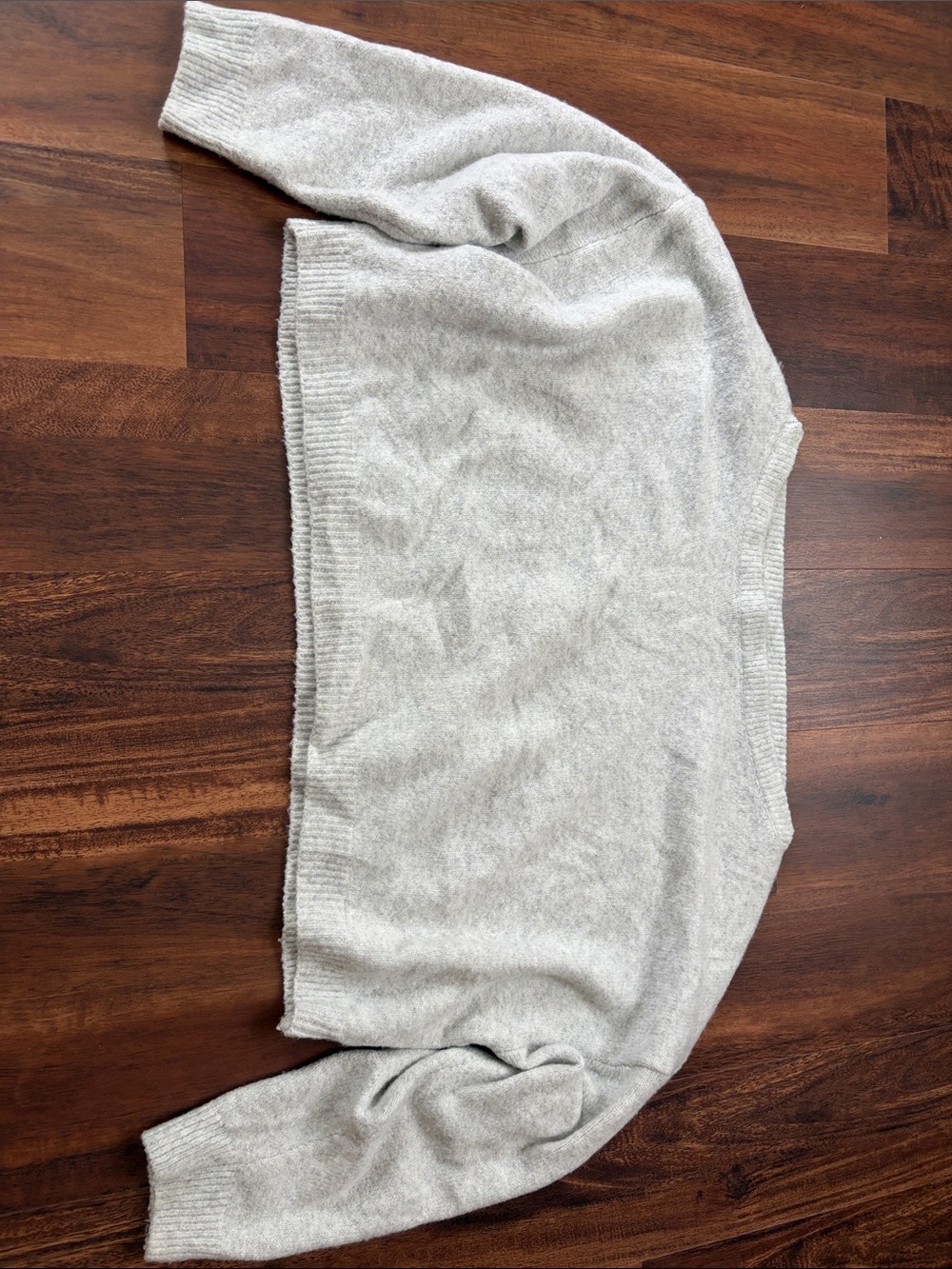 Altar'd State Light Gray Scoop Neck Sweater